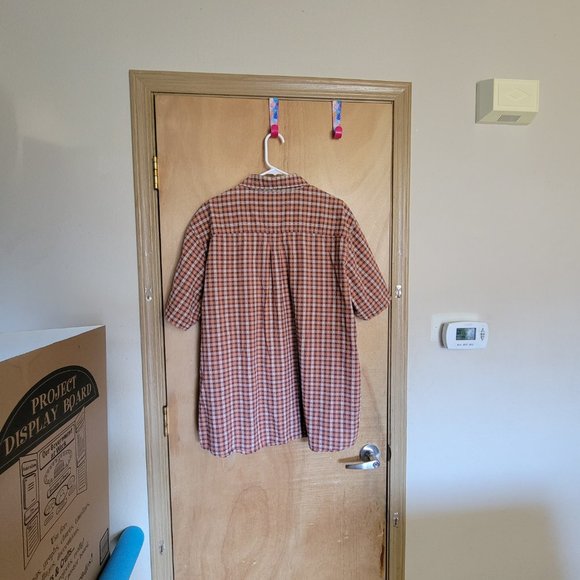 Woolrich XL Plaid Shirt Orange Cream Red - Picture 6 of 6